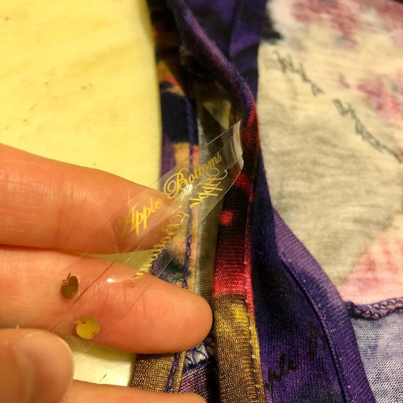 New Apple Bottles Colourful Floral Long Top Mini Dress Size M/L - Picture 6 of 8